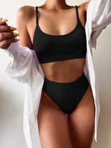 Scoop Neck Spaghetti Strap Two-Piece Swim Set - Trendsi - Flyclothing LLC