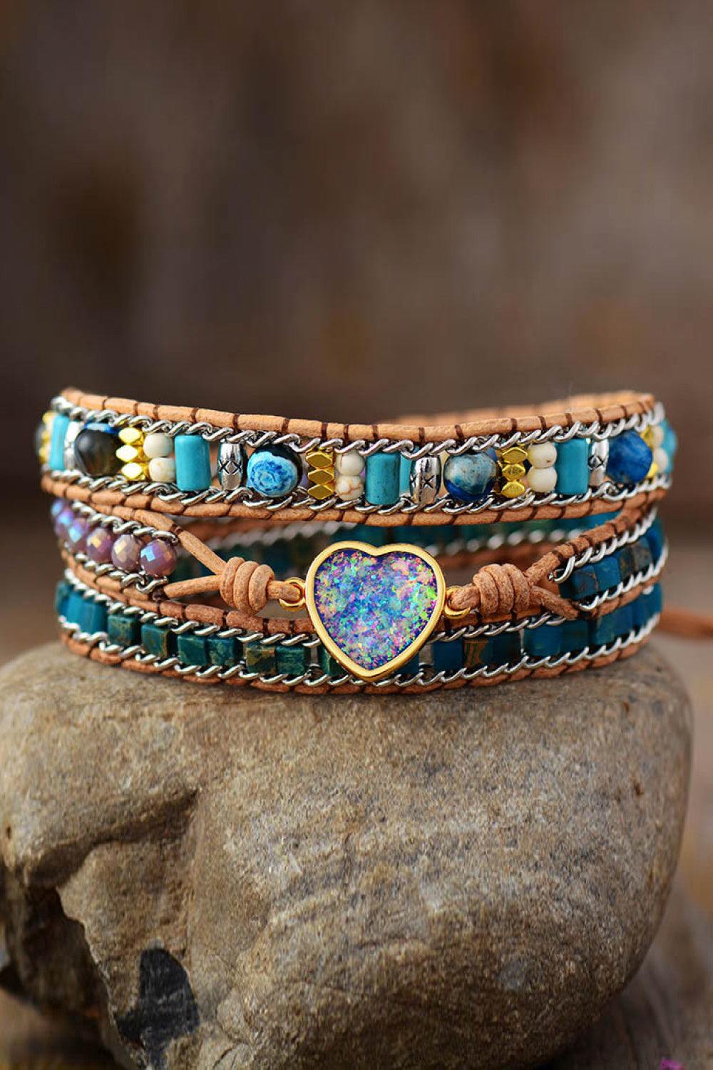 Heart Layered Bracelet - Trendsi