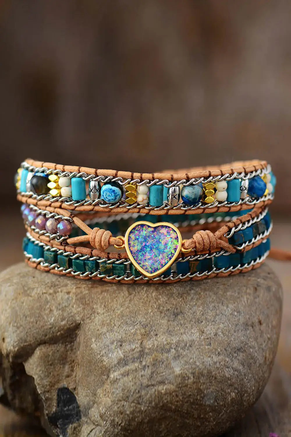 Heart Layered Bracelet - Trendsi - Flyclothing LLC