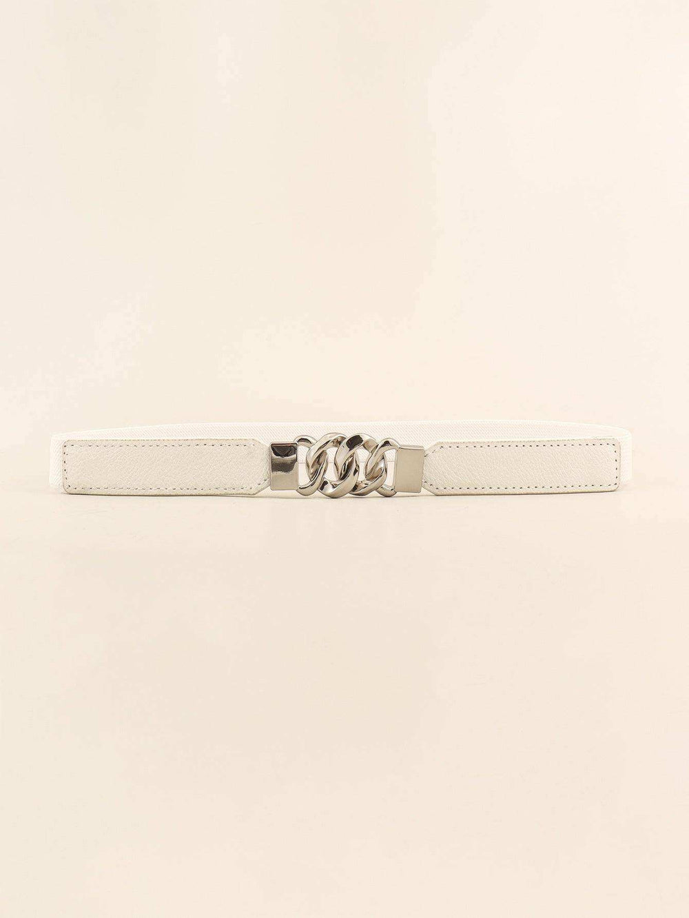Zinc Alloy Buckle Elastic PU Belt - Trendsi - Flyclothing LLC
