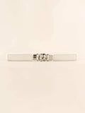 Zinc Alloy Buckle Elastic PU Belt - Trendsi - Flyclothing LLC