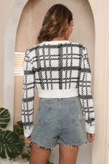 V-Neck Cropped Button-Up Cardigan - Trendsi - Flyclothing LLC
