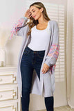Woven Right Fringe Sleeve Dropped Shoulder Cardigan - Trendsi - Flyclothing LLC
