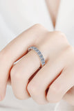 1 Carat Moissanite Half-Eternity Ring - Trendsi