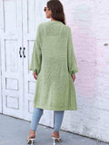 Open Front Longline Cardigan with Pockets - Trendsi - Flyclothing LLC