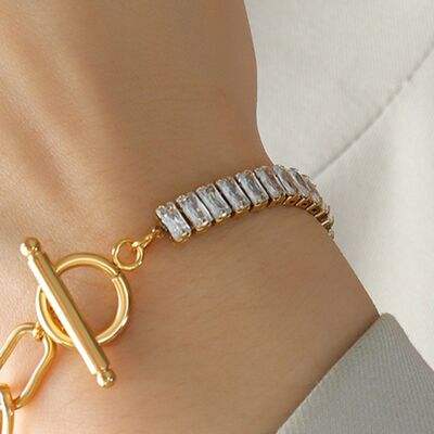 Zircon Titanium Steel Closure Bracelet - Trendsi - Flyclothing LLC
