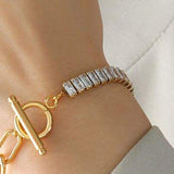 Zircon Titanium Steel Closure Bracelet - Trendsi - Flyclothing LLC
