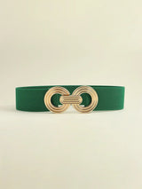 Geometric Buckle Elastic Wide Belt - Trendsi - Flyclothing LLC