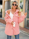 Button Down Collared Coat - Trendsi