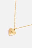 Zircon Heart Shape 14K Gold-Plated Pendant Necklace - Trendsi - Flyclothing LLC