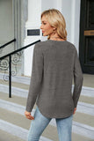 Round Neck Long Sleeve T-Shirt - Trendsi - Flyclothing LLC