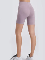 Wide Waistband Sports Shorts - Trendsi - Flyclothing LLC