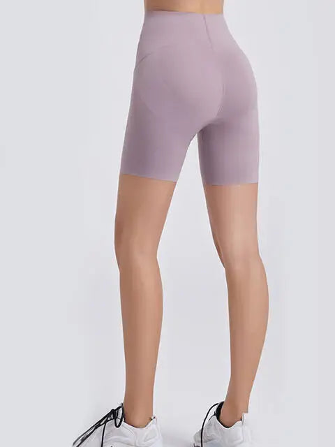 Wide Waistband Sports Shorts - Trendsi - Flyclothing LLC