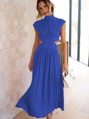 Cutout Mock Neck Sleeveless Dress - Trendsi