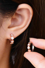 Moissanite 925 Sterling Silver Huggie Earrings - Trendsi - Flyclothing LLC