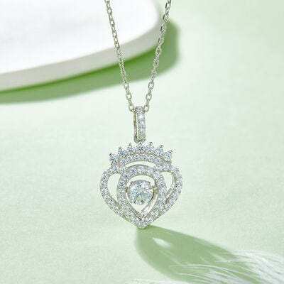 Moissanite 925 Sterling Silver Necklace - Trendsi - Flyclothing LLC
