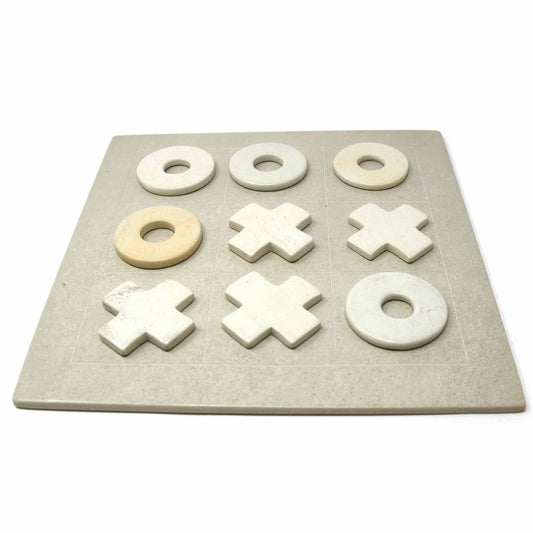 Handcarved Soapstone Tic-Tac-Toe Game Set - SMOLArt