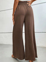 Wide Waistband Relax Fit Long Pants - Trendsi - Flyclothing LLC