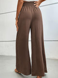 Wide Waistband Relax Fit Long Pants - Flyclothing LLC