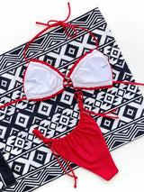 Frill Trill Halter Neck Bikini Set - Trendsi - Flyclothing LLC