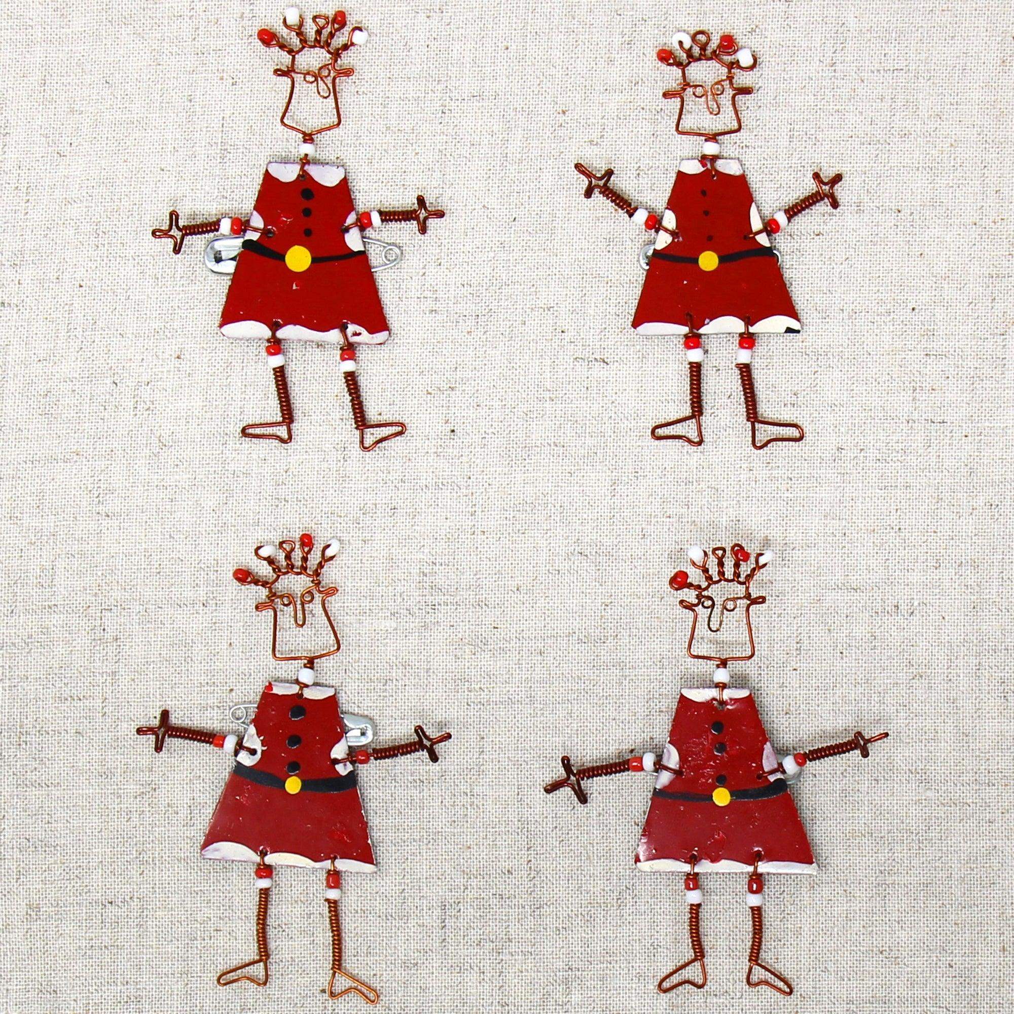 Dancing Girl Santa Pin - Creative Alternatives - Creative Alternatives - Flyclothing LLC