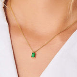 Titanium Steel Inlaid Zircon Pendant Necklace - Trendsi - Flyclothing LLC