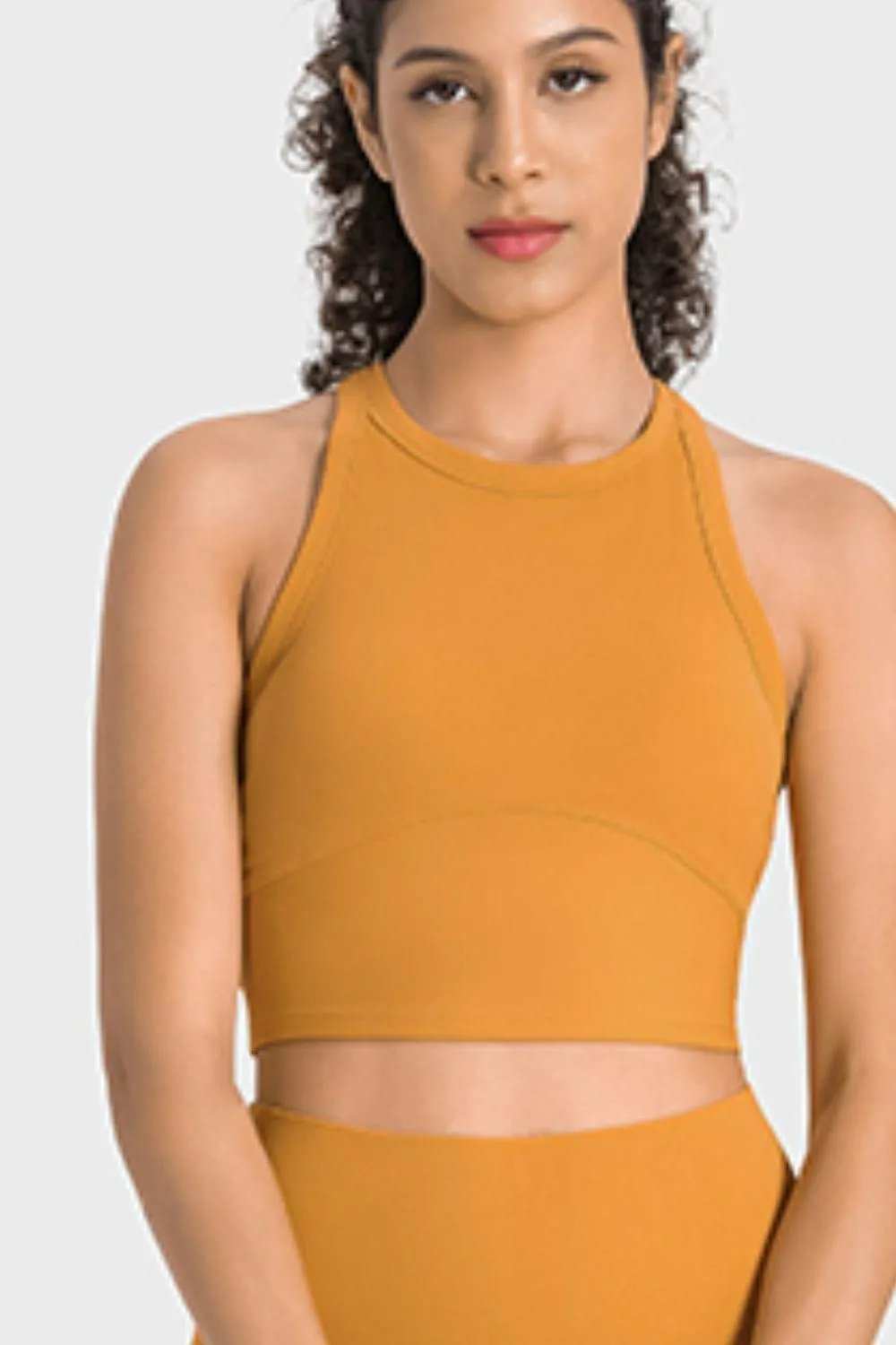 Racerback Cropped Sports Tank - Trendsi - Flyclothing LLC