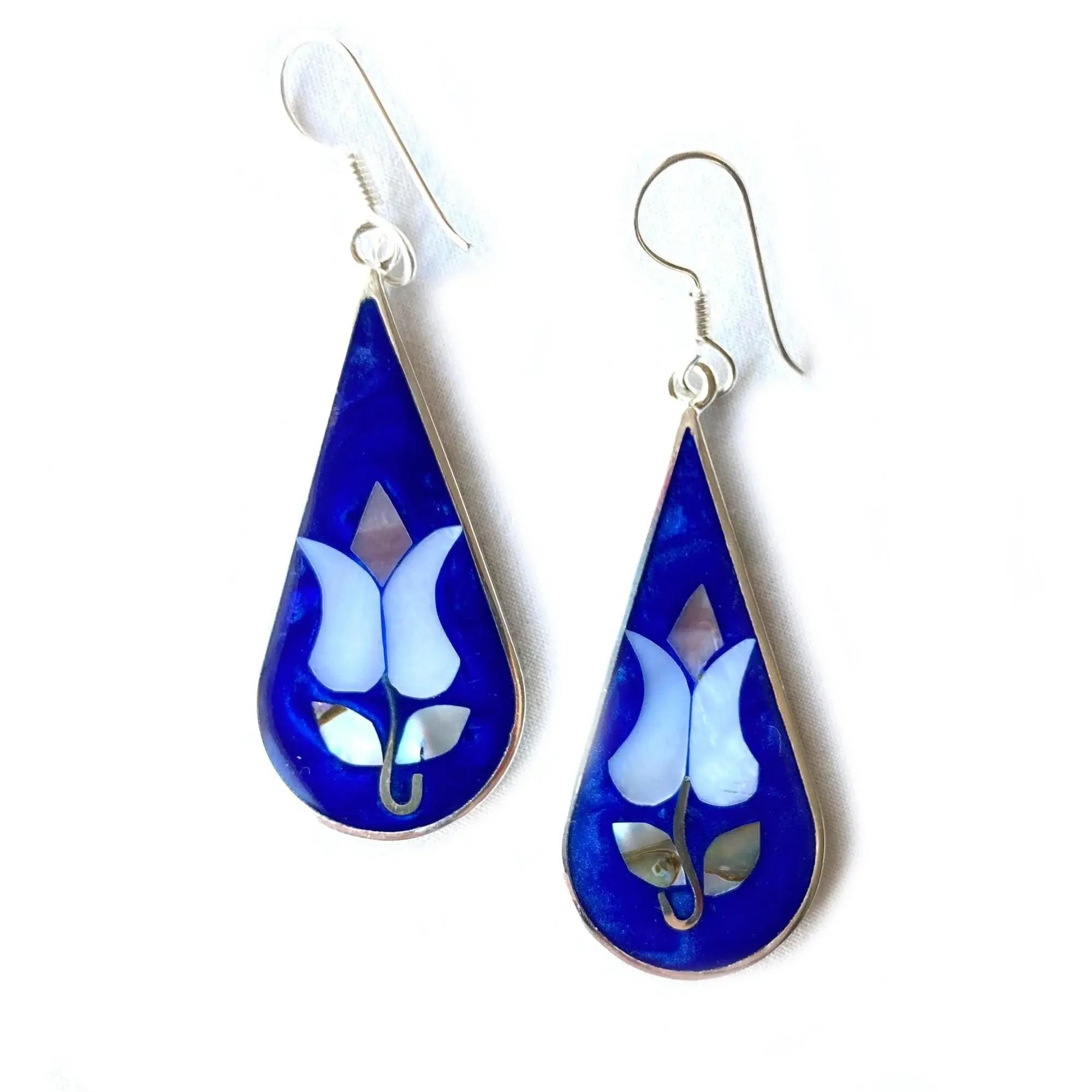 Tulip Abalone Teardrop Earrings - Artisana - Flyclothing LLC