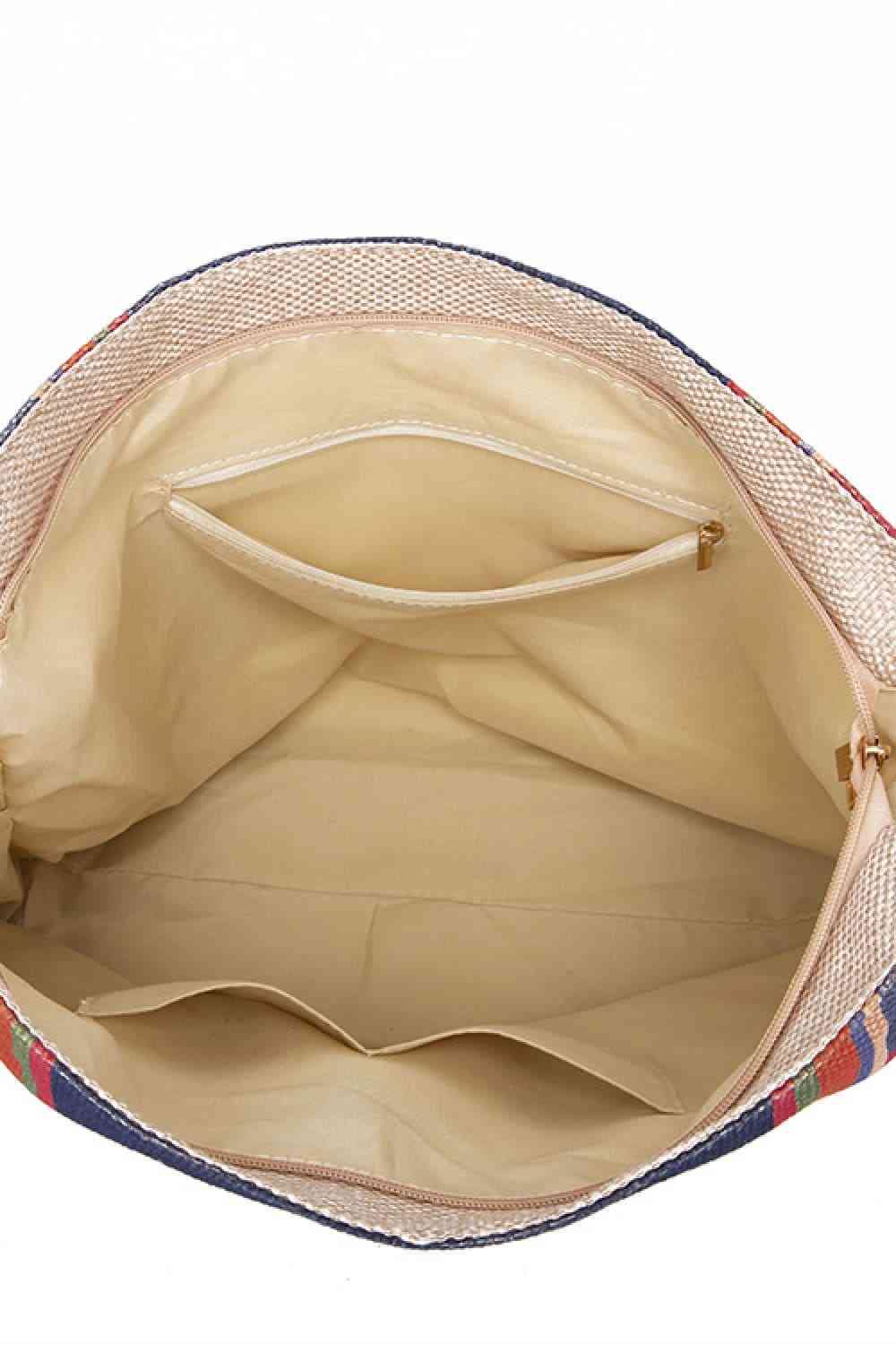 Geometric Canvas Tote Bag - Trendsi