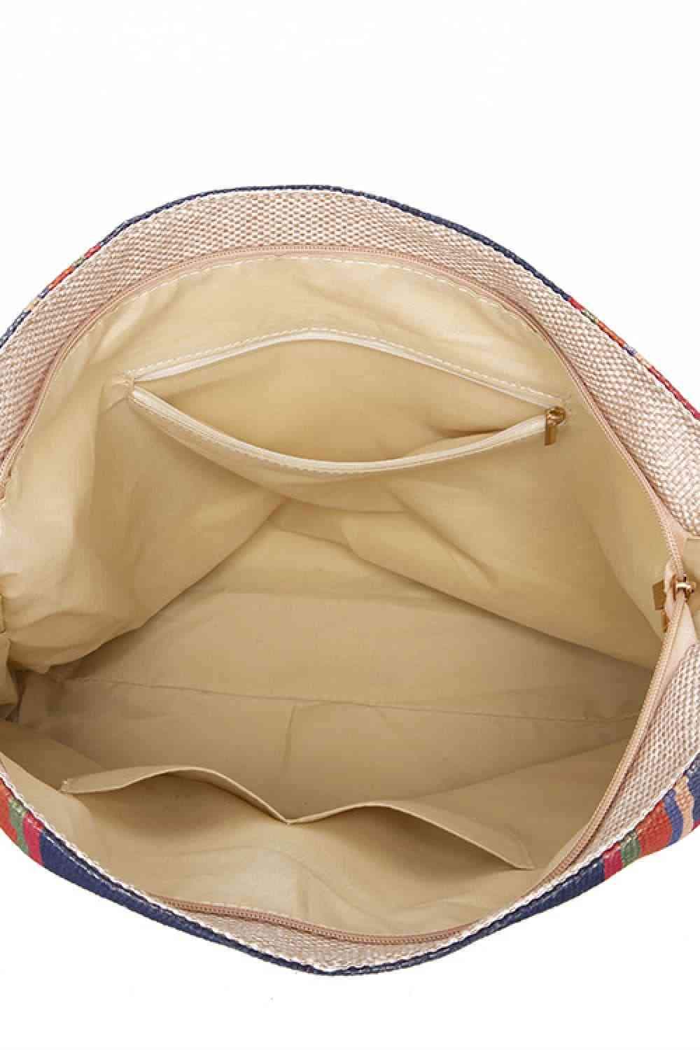 Geometric Canvas Tote Bag - Trendsi - Flyclothing LLC
