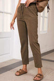 Drawstring Straight Pants with Pockets - Trendsi - Flyclothing LLC