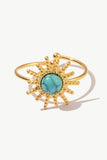 Natural Stone Sun Shape Open Ring - Trendsi