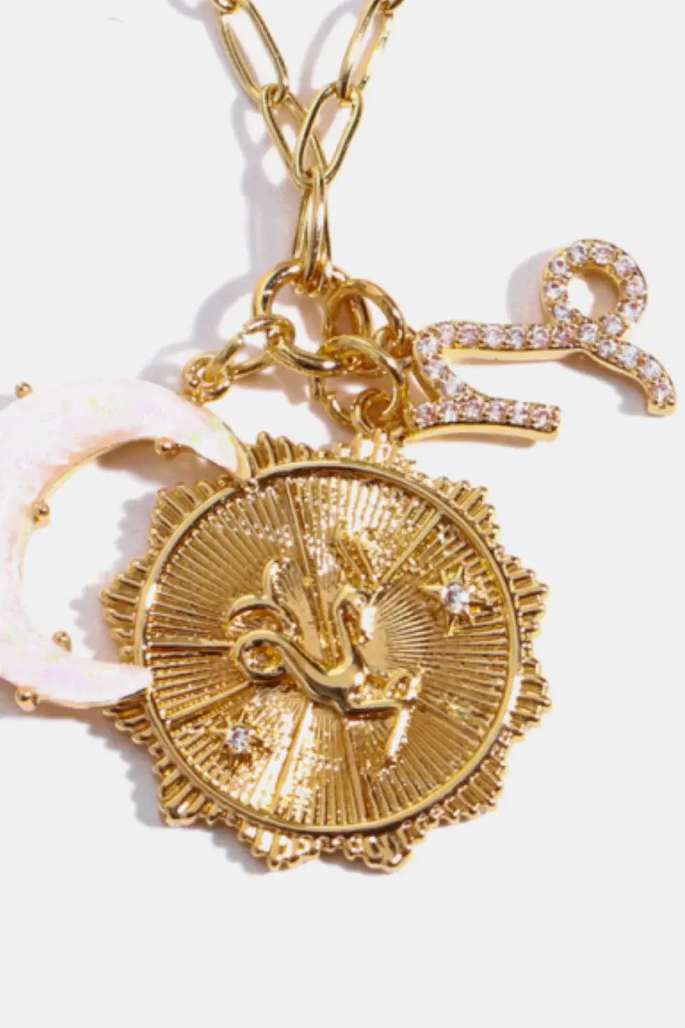 Constellation and Moon Pendant Copper Necklace - Trendsi - Flyclothing LLC