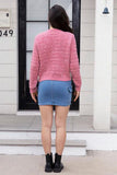Button Up Round Neck Cardigan - Trendsi