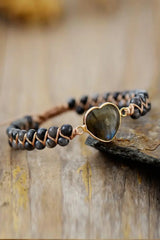 Handmade Heart Shape Natural Stone Bracelet - Trendsi - Flyclothing LLC