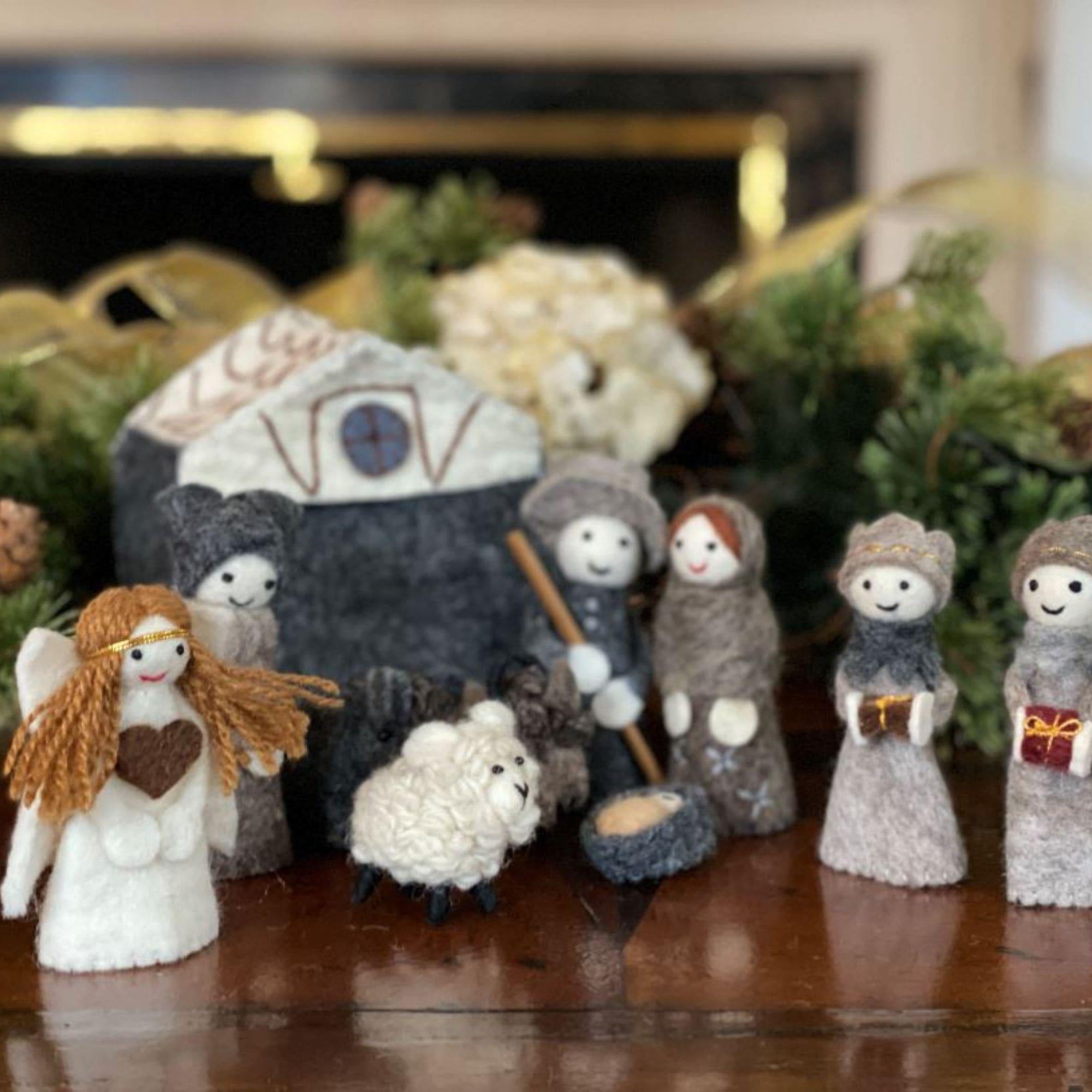 Felted Nativity 12-Piece Set - Global Groove Direct