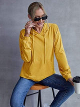 Drawstring Pocketed Dropped Shoulder Hoodie - Trendsi - Flyclothing LLC