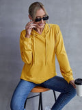 Drawstring Pocketed Dropped Shoulder Hoodie - Trendsi