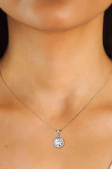 2 Carat Moissanite 925 Sterling Silver Necklace - Trendsi - Flyclothing LLC