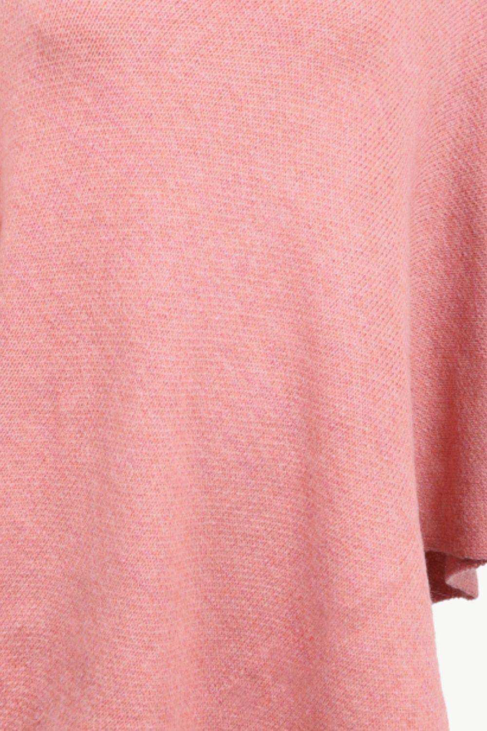 Turtleneck Buttoned Poncho - Trendsi - Flyclothing LLC