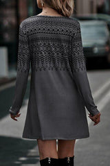 Printed Round Neck Long Sleeve T-Shirt - Trendsi