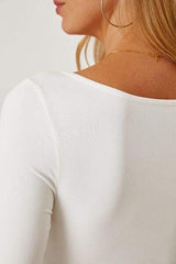Ruched Long Sleeve T-Shirt - Trendsi - Flyclothing LLC