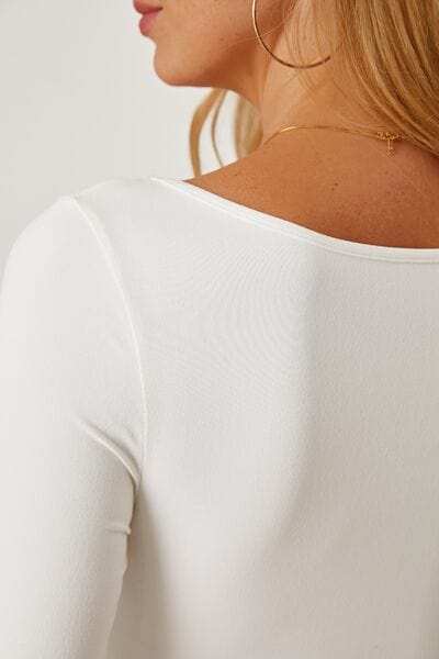 Ruched Long Sleeve T-Shirt - Trendsi - Flyclothing LLC