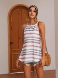 Striped Tied Curved Hem Cami - Trendsi - Flyclothing LLC