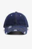 Distressed Adjustable Baseball Cap - Trendsi