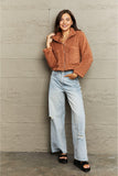 Zip-Up Collared Teddy Jacket - Flyclothing LLC