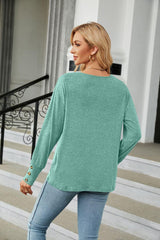 V-Neck Long Sleeve T-Shirt - Flyclothing LLC