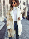 Plaid Button Down Coat with Pockets - Trendsi - Flyclothing LLC