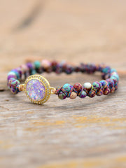 Imperial Jasper Beaded Bracelet - Trendsi