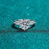 3 Carat Moissanite 925 Sterling Silver Ring - Trendsi - Flyclothing LLC